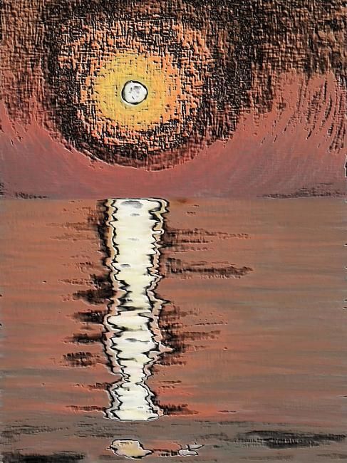 Arts numériques intitulée "Baked Sunset" par Cap, Œuvre d'art originale
