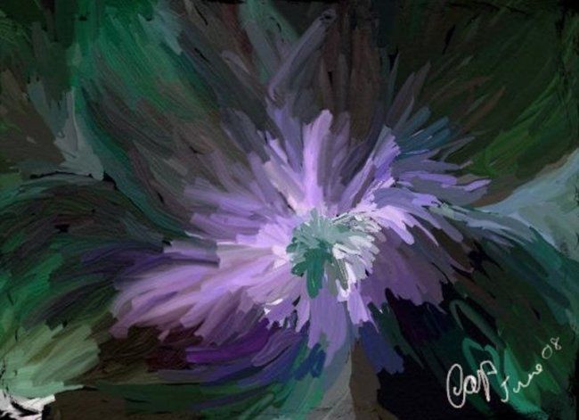 Arts numériques intitulée "Positively Purple" par Cap, Œuvre d'art originale