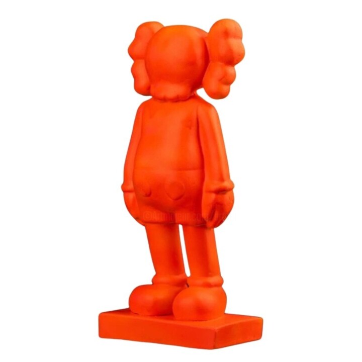 Sculpture titled "Fiery Orange Mini F…" by Dervis Yusuf Akdemir, Original Artwork, Resin