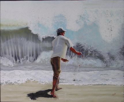 Pittura intitolato "Fisherman" da Carolyn Nicolai, Opera d'arte originale