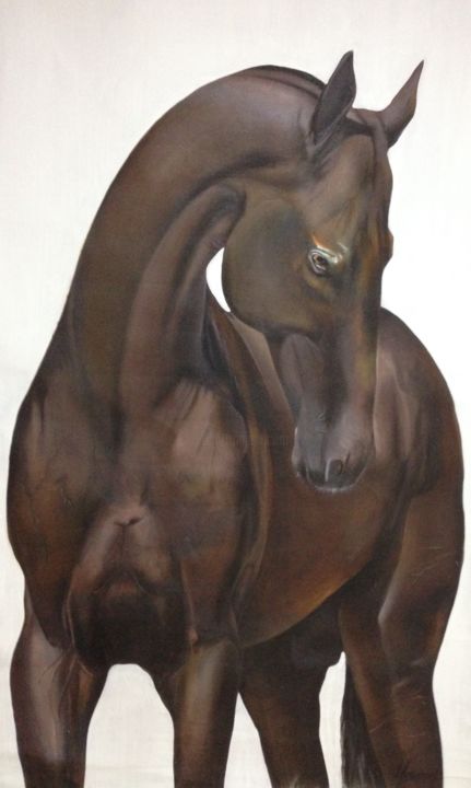 Malerei mit dem Titel "Horse" von Carlos M, Original-Kunstwerk, Acryl