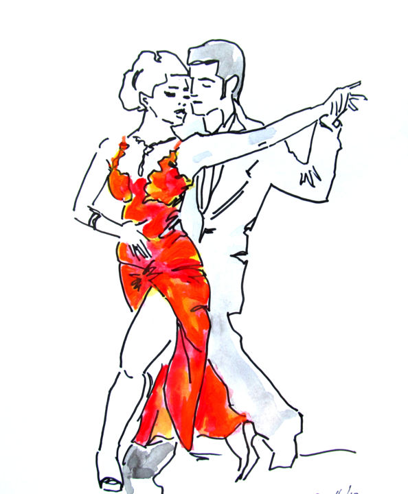 Peinture intitulée "tango-045.jpg" par Sara, Œuvre d'art originale