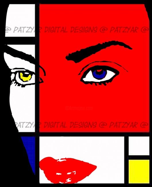 Digital Arts titled "Pintandote con Mond…" by Patzyar, Original Artwork