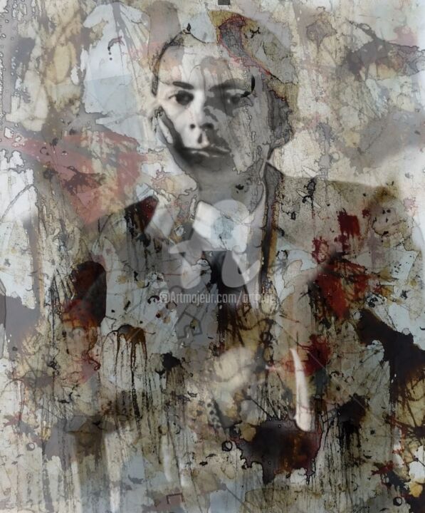 Digitale Kunst getiteld "Hommage CY Twombly" door Art Moé, Origineel Kunstwerk, Foto Montage