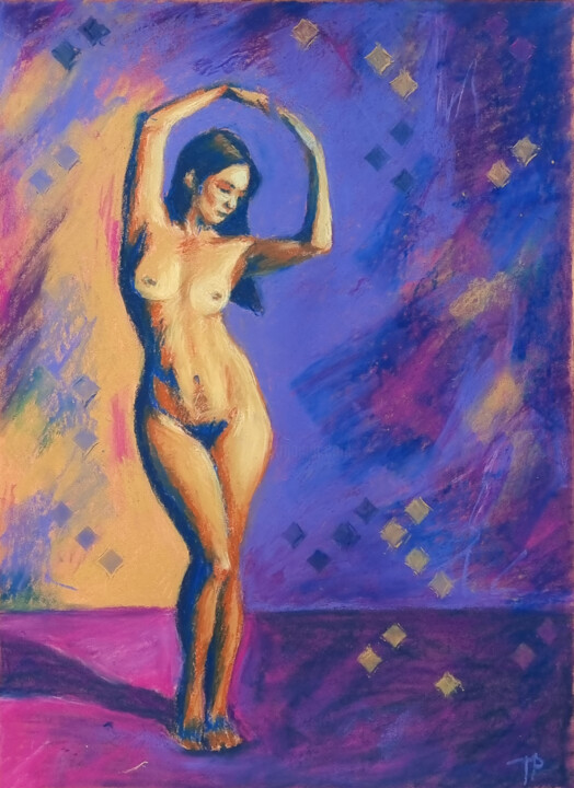 Drawing titled "Nude study 0423-06…" by Artmoods Tp, Original Artwork, Pastel