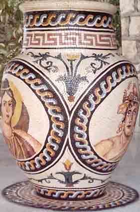 Pintura titulada "mosaic Vase" por Nezar Stef, Obra de arte original