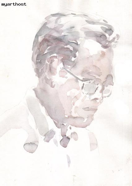 Peinture intitulée "Portrait of a Friend" par Abu Seman Awang Besar, Œuvre d'art originale