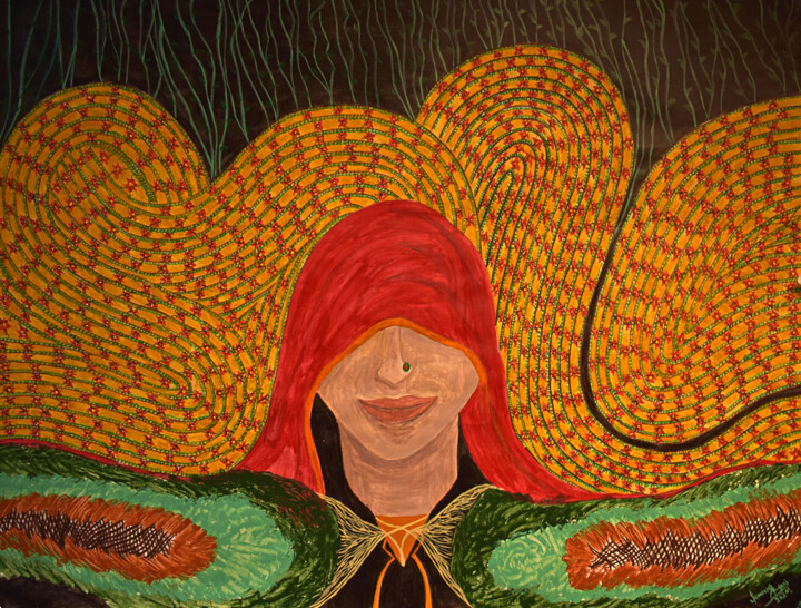 Peinture intitulée "Let Her fly" par Sohaina Ansari, Œuvre d'art originale, Acrylique
