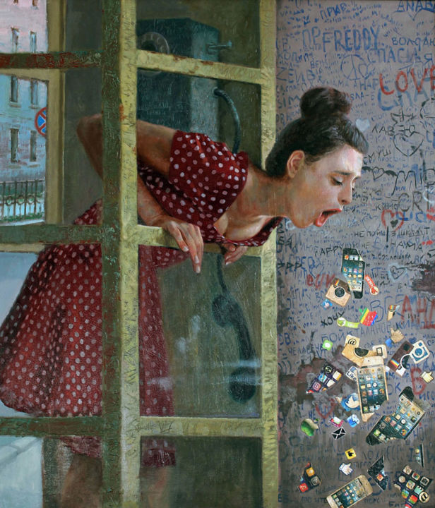 Peinture intitulée "Сleansing" par Andrey Shatilov, Œuvre d'art originale, Acrylique