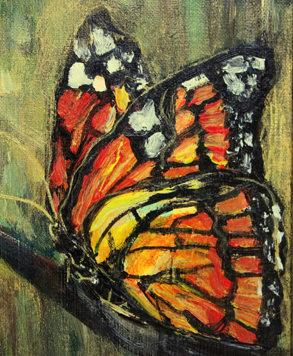Impression de papillon monarque de peinture aquarelle -  Canada