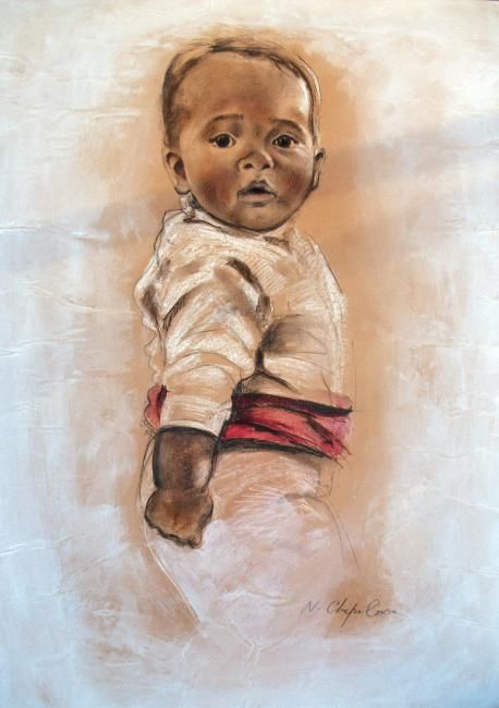 Bebe Fille Peinture Par Nath Chipilova Atelier Nn Art Store Artmajeur
