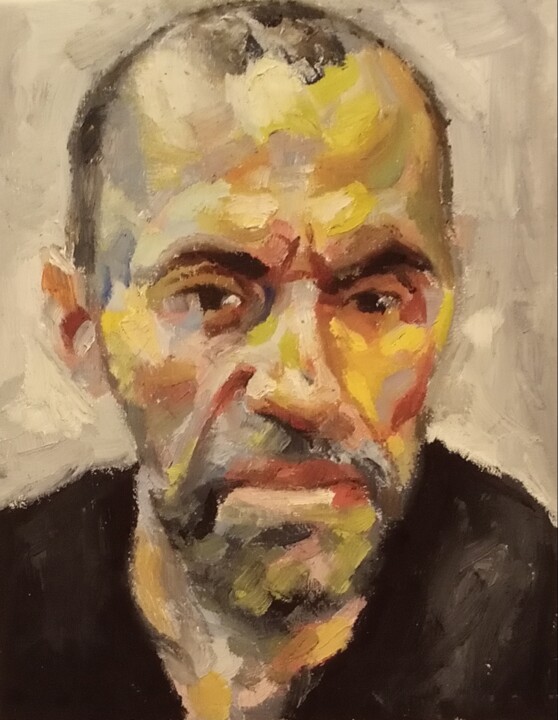 Peinture intitulée "Self portrait 15" par Athanasios Ksagaras, Œuvre d'art originale, Huile Monté sur Châssis en bois