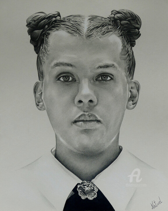 Desenho intitulada "Dessin de Stromae" por Aurélie Nativel, Obras de arte originais, Lápis