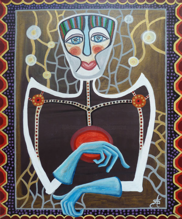 Schilderij getiteld "Rêve de Marionnette" door Aurélie Sarrazin, Origineel Kunstwerk, Acryl