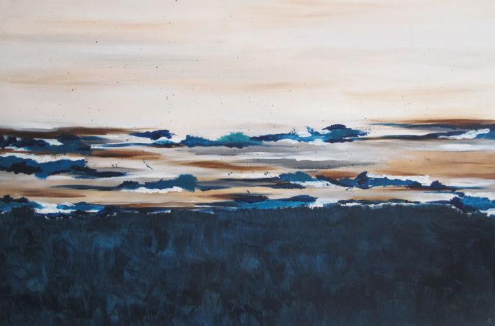Pittura intitolato "Landscape 1" da Atelier Blå, Opera d'arte originale, Acrilico Montato su Telaio per barella in legno