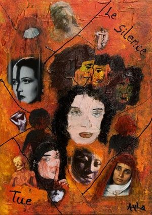 Pittura intitolato "le silence tue" da Ayla, Opera d'arte originale