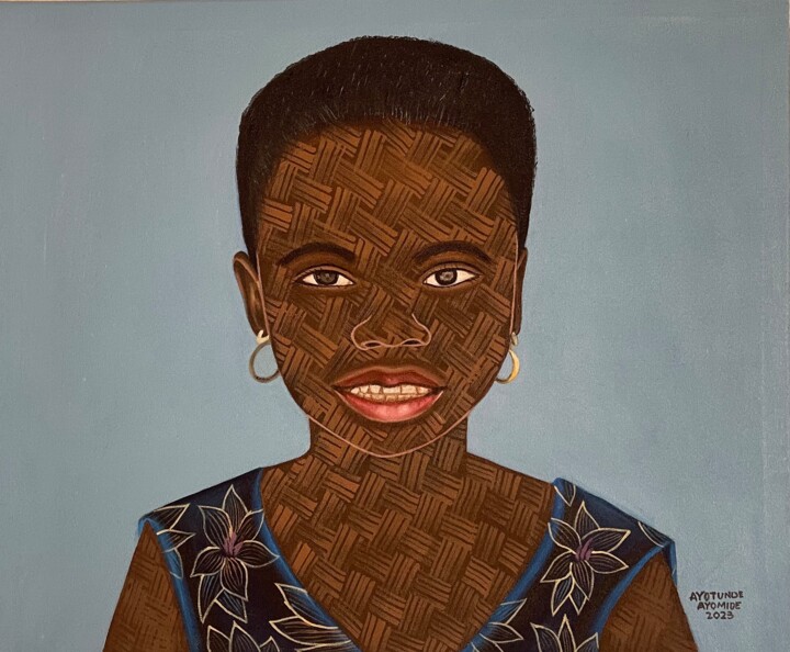 Peinture intitulée "Girl child ii" par Ayotunde Ayomide, Œuvre d'art originale, Acrylique