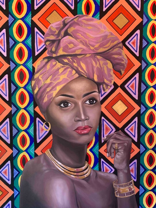 제목이 "African Queen"인 미술작품 Azad Rustamov로, 원작, 아크릴