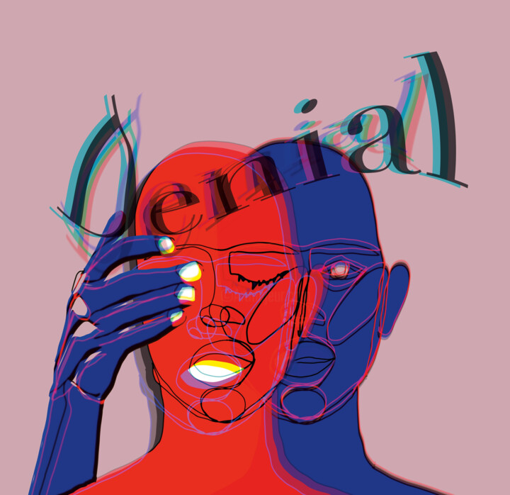 Digital Arts titled "Denial 1" by B4gg, Original Artwork, Digital Painting