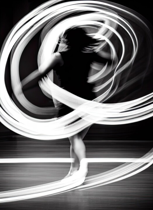 Artes digitais intitulada "Spinning Away 5" por Bank3io, Obras de arte originais, Pintura digital