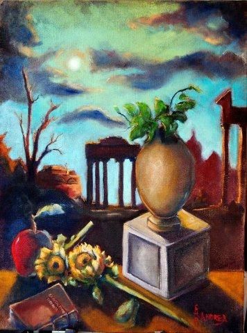 Painting titled "La sapienza perduta…" by Andrea Palermo, Original Artwork