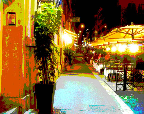 "Roman sidewalk cafe" başlıklı Dijital Sanat Barbara Tabachnick tarafından, Orijinal sanat, 2D Dijital Çalışma