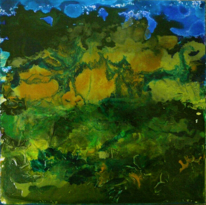 Malerei mit dem Titel "Dark forest" von Barbara Tabachnick, Original-Kunstwerk, Acryl