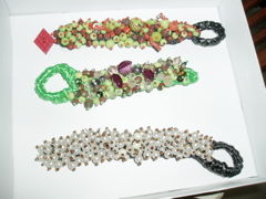 Handwerk mit dem Titel "encore 3 bracelets," von Caprice Baroque, Original-Kunstwerk