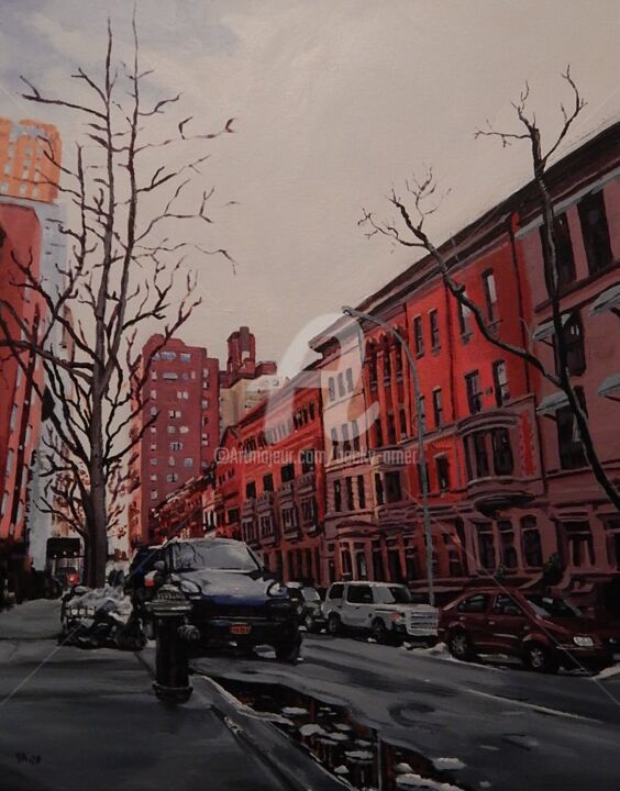 Malerei mit dem Titel "New York Morning" von Becky Arner, Original-Kunstwerk, Acryl
