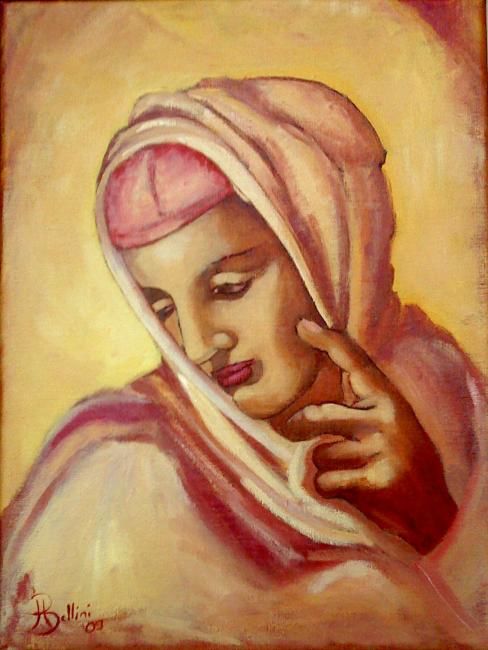 Картина под названием "Vierge ou Vénus" - Jean-Luc Bellini, Подлинное произведение искусства, Другой