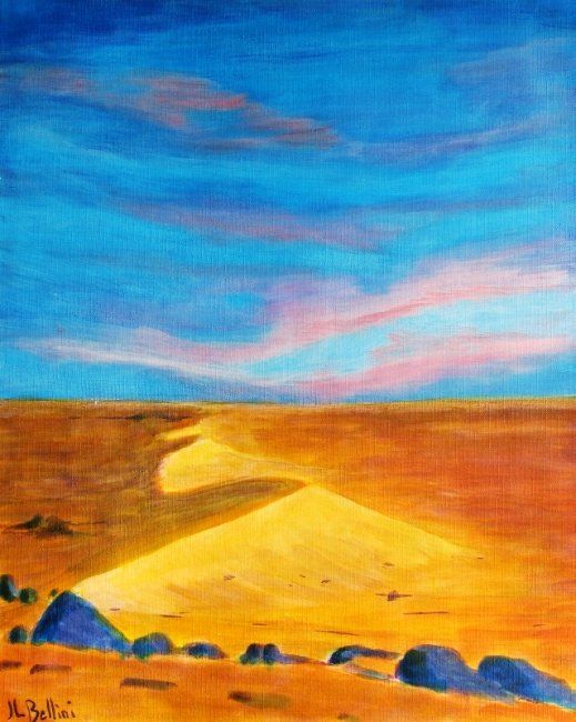 「Dunes」というタイトルの絵画 Jean-Luc Belliniによって, オリジナルのアートワーク, オイル