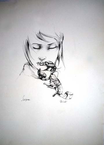 Le Silence Drawing By Isabelle Belsai Huart Artmajeur