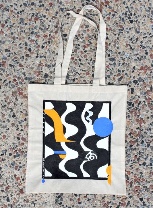 Ondas - Custom Tote Bag, Textile Art by Ben Igreja | Artmajeur