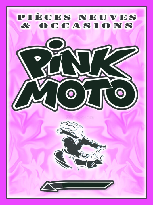 Design titled "Pink Moto" by Béopé, Original Artwork, Accessories