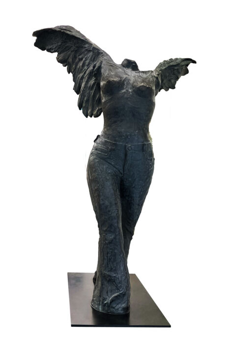 Rzeźba zatytułowany „L’Ange de la  Victo…” autorstwa Bérengère Lurand, Oryginalna praca, Brąz