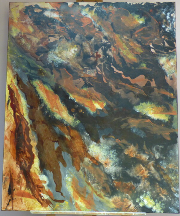 Malarstwo zatytułowany „terre” autorstwa Bernard Dubord, Oryginalna praca, Akryl Zamontowany na Drewniana rama noszy