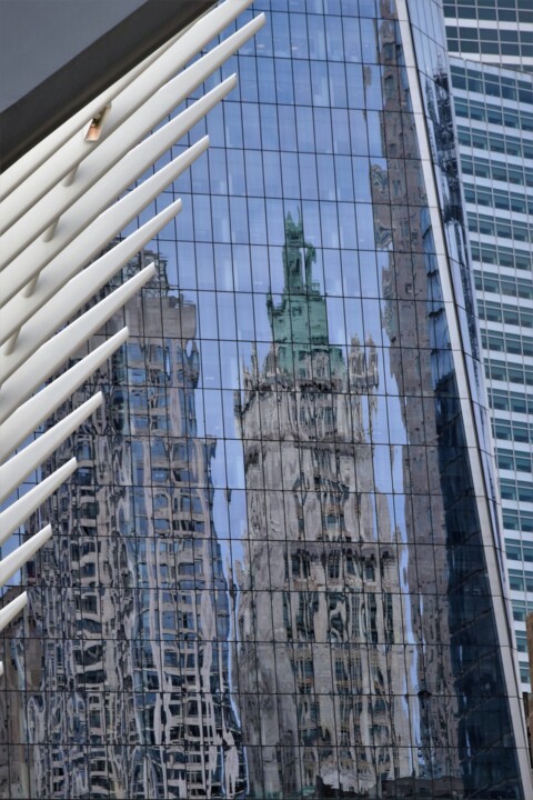 Fotografia zatytułowany „New York, reflectio…” autorstwa Bernard Levy, Oryginalna praca, Fotografia cyfrowa