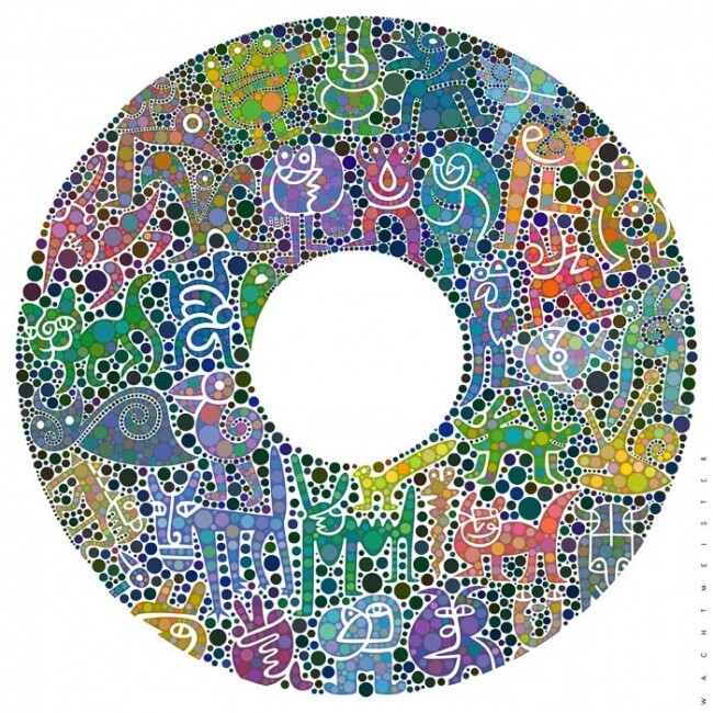 Arte digitale intitolato "Color-Fauna-Circle…" da Bernd Wachtmeister, Opera d'arte originale, Pittura digitale