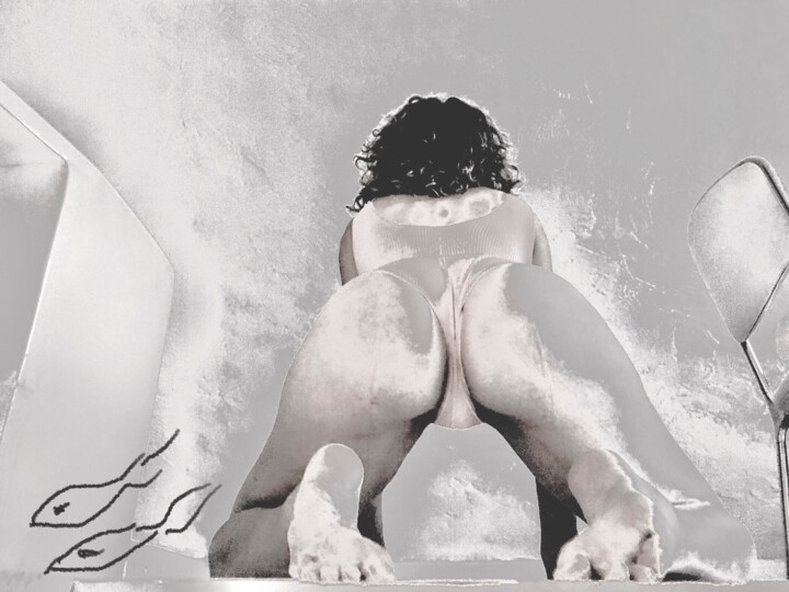 Kolaże zatytułowany „Sex..stairway to se…” autorstwa Bernie Spielmann, Oryginalna praca, Akryl