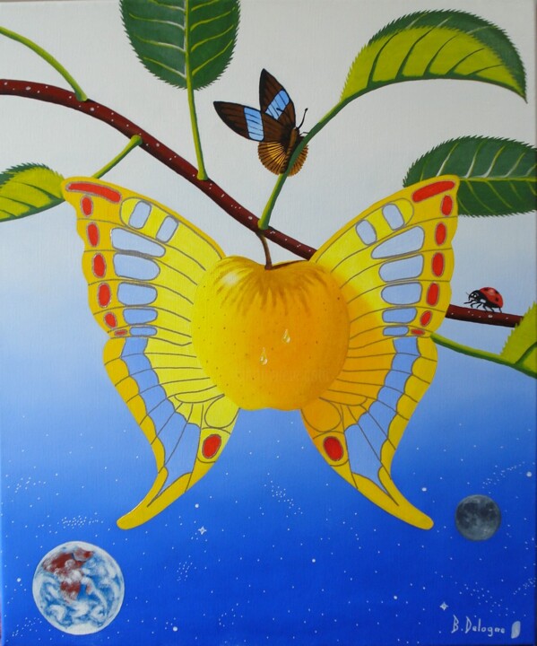 La Pomme Papillon, Painting by Bertrand Delogne | Artmajeur
