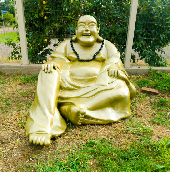 Sculptuur getiteld "Budha" door Betta Artes, Origineel Kunstwerk, Hars