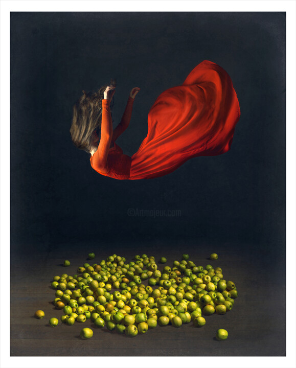 Fotografia intitulada "Tomber dans les pom…" por Bettina Dupont, Obras de arte originais, Fotografia digital