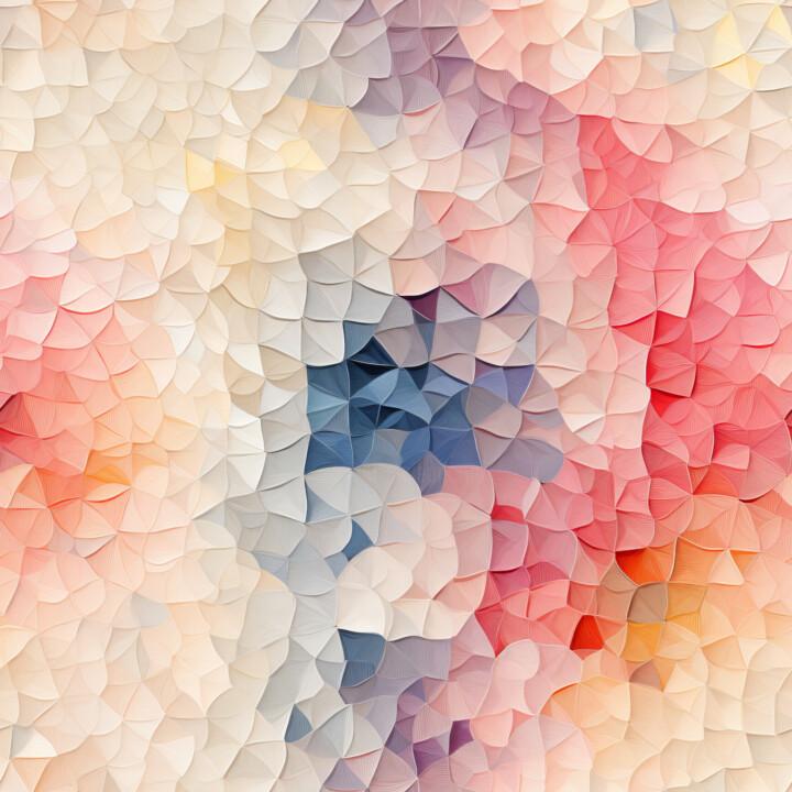 Digital Arts titled "Colourful Geometry" by Bilge Paksoylu, Original Artwork, AI generated image