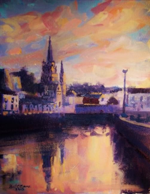 St Finbarrs River Lee Cork, Painting by Bill O&#039;Brien | Artmajeur