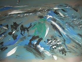 Pittura intitolato "husky dans le vent…" da Bleudhiver, Opera d'arte originale, Olio