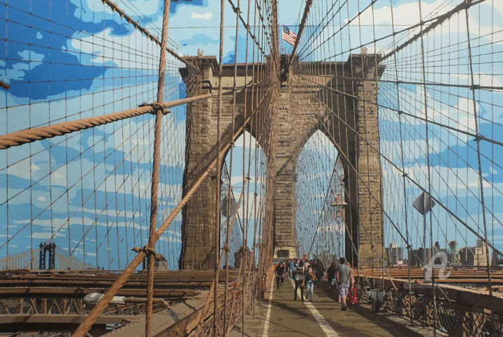 "Brooklyn Bridge II" başlıklı Tablo Grégory Blin tarafından, Orijinal sanat, Akrilik