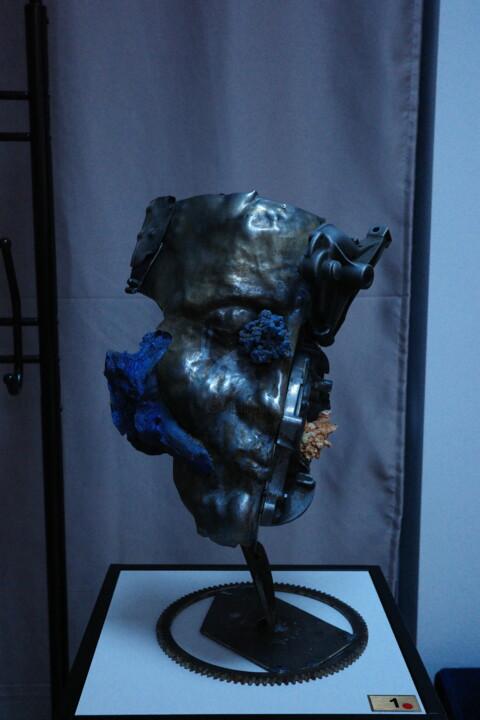 Sculpture titled ""Blue"" by Boris Sarikov, Original Artwork, Metals