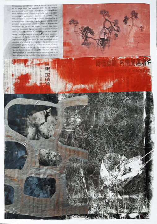 Collages titled "Conte japonais 11" by Boyfred, Original Artwork, Collages