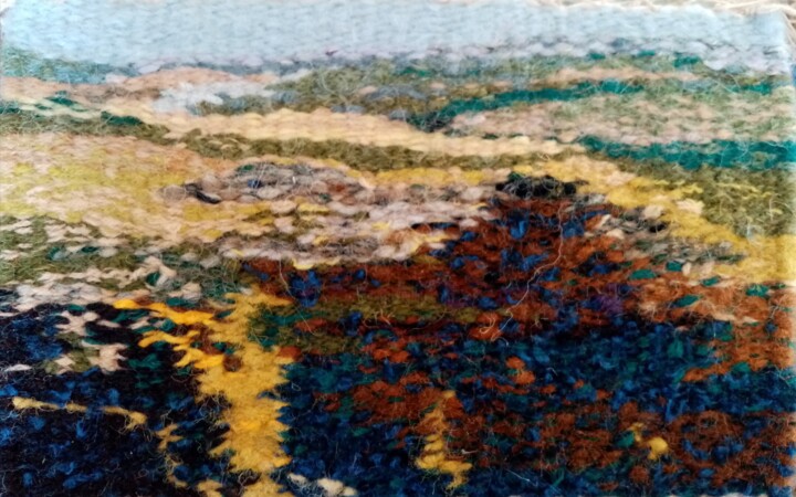 Art textile intitulée "MONTAGNE I" par Bozena  D G, Œuvre d'art originale, Tapisserie