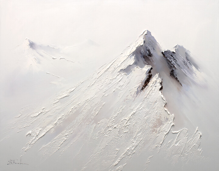 Malarstwo zatytułowany „Mountain Majesty” autorstwa Bozhena Fuchs, Oryginalna praca, Olej